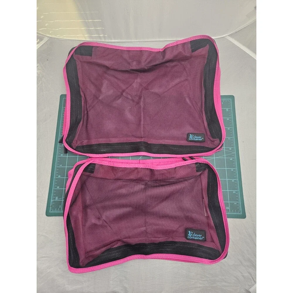 Clever Container Travel Packing Organizer Lot of 2 Pink